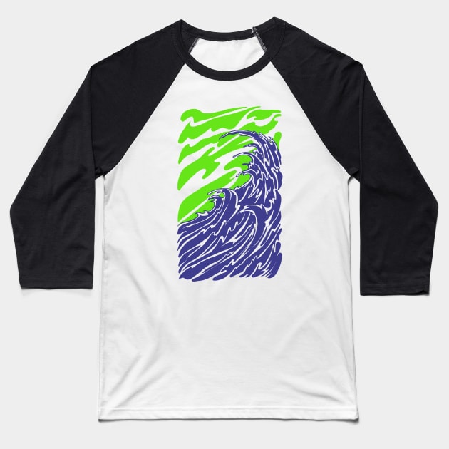 Waves Baseball T-Shirt by barmalisiRTB